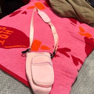 Pink Crossbody Bag for water bottle